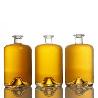 Aangepaste ronde Whiskey Brandy Gin Rum Wodka Tequila glazen fles